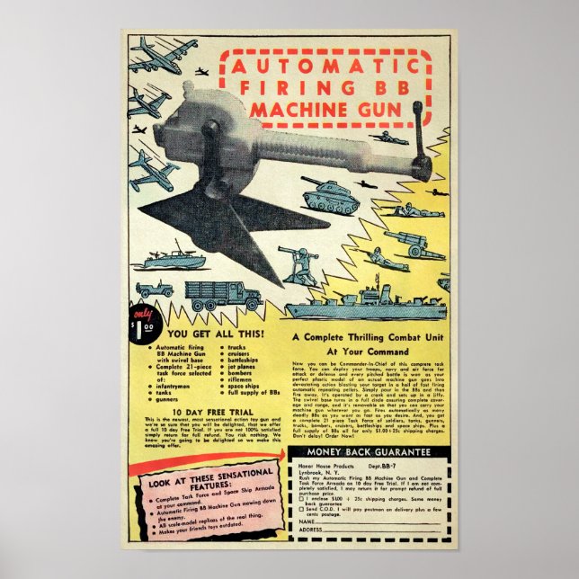Vintage BB Gun Mail Order Ad Poster (Vorne)