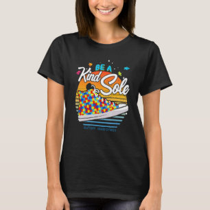 Vintage Be A Kind Sole Autismus-Bewusstsein Schuhe T-Shirt
