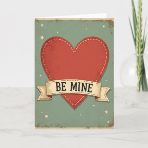 Vintage-Be-Mine-Valentinskarte Karte