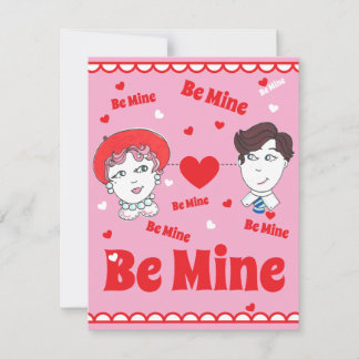 Vintage Be Mine Valentinstag-Flatcard