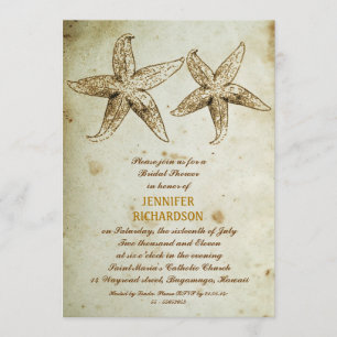 VINTAGE BEACH BRIDAL SHOWER EINLADUNGEN