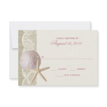Vintage Beach et Lace Ivory RSVP