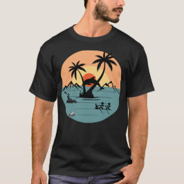 Vintage Beach Vibes: Retro Coastal Design T-Shirt