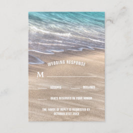 Vintage Beach Waves et cartes RSVP de mariage de s