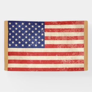 Vintage beängstigende amerikanische Flagge Banner