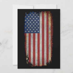 Vintage beängstigende amerikanische Flagge Einladung
