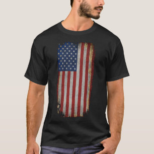 Vintage beängstigende amerikanische Flagge T-Shirt