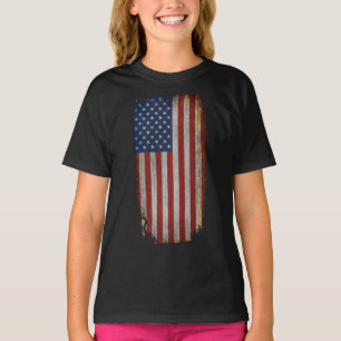 Vintage beängstigende amerikanische Flagge T-Shirt