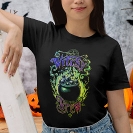 Vintage Beängstigende SkriptHexen Brew Halloween W T-Shirt