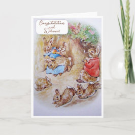 Vintage Beatrix Potter Neue Glückwünsche Karte