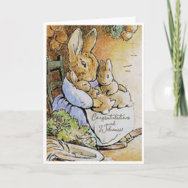 Vintage Beatrix Potter - Neue Twins Glückwünsche Karte