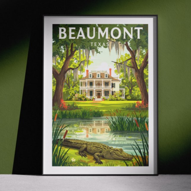 Vintage Beaumont Texas Poster (Von Creator hochgeladen)
