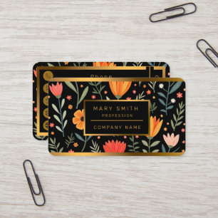Vintage Beautiful Floral Populäre Sammlung Visitenkarte