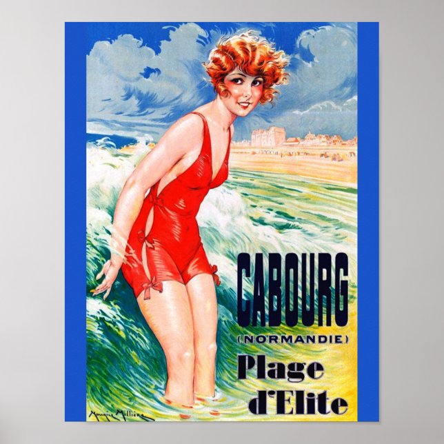Vintage Beauty Baden - Normandie 1925 Poster (Vorne)