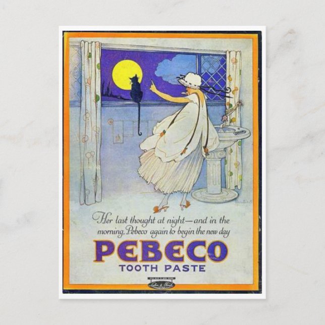 Vintage Beauty-Werbekarten Postkarte (Vorderseite)