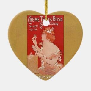 Vintage Beauty-Werbung Keramikornament