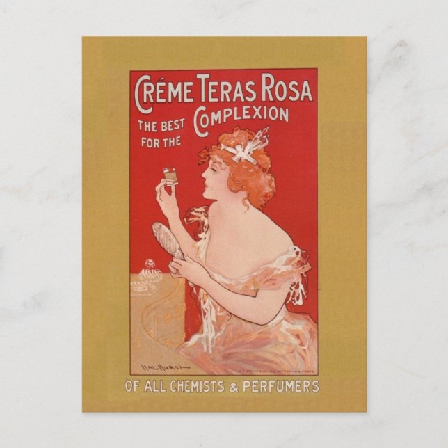 Vintage Beauty-Werbung Postkarte (Vorderseite)