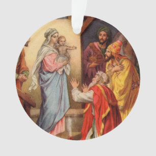 Vintage bébé Jésus et les 3 rois