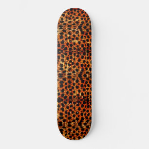 Vintage bedrückte Grunge Cheetah Animal Print Skateboard