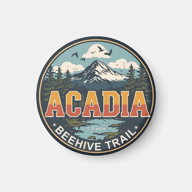 Vintage beehive trail Acadia National park gifts Magnet (Vorne)