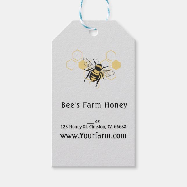Vintage Beekeeping & Honeybee Farm Business Geschenkanhänger (Vorderseite)