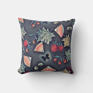 Vintage Beerenbeere Wassermelone Kissen