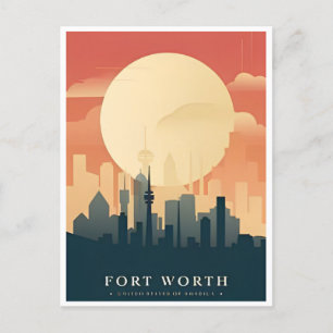 Vintage Begrüßungen aus Fort Worth Texas Postkarte
