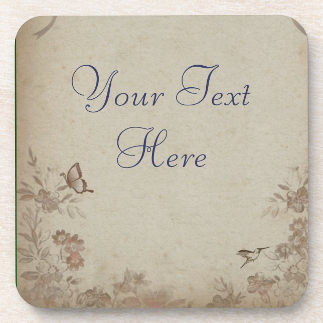 Vintage Beige Untersetzer (Vorderseite)