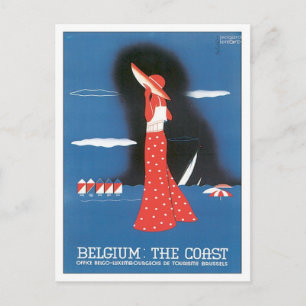 Vintage Belgien Die Küste Postkarte
