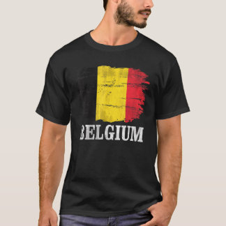 Vintage Belgien-Flagge für Belgier T-Shirt
