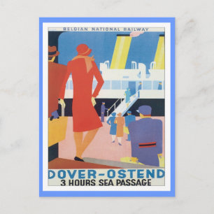 Vintage belgische Eisenbahn Postkarte