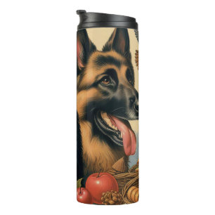 Vintage belgische Tervuren-Malerei Thermosbecher
