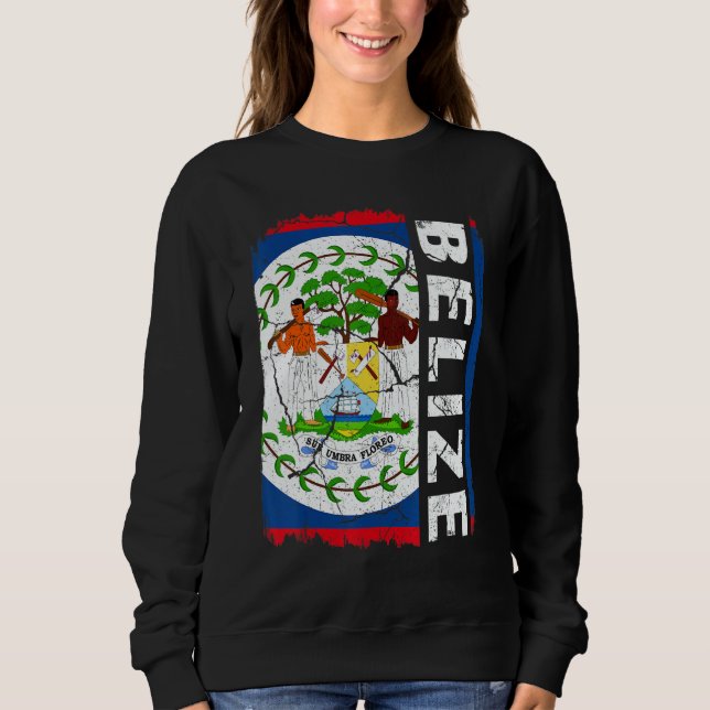 Vintage Belizean Flag Belize Pride Roots Heritage Sweatshirt (Vorderseite)