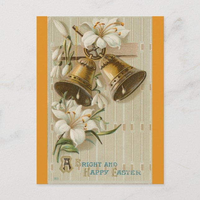 Vintage Bells and Lilies Postkarte (Vorderseite)