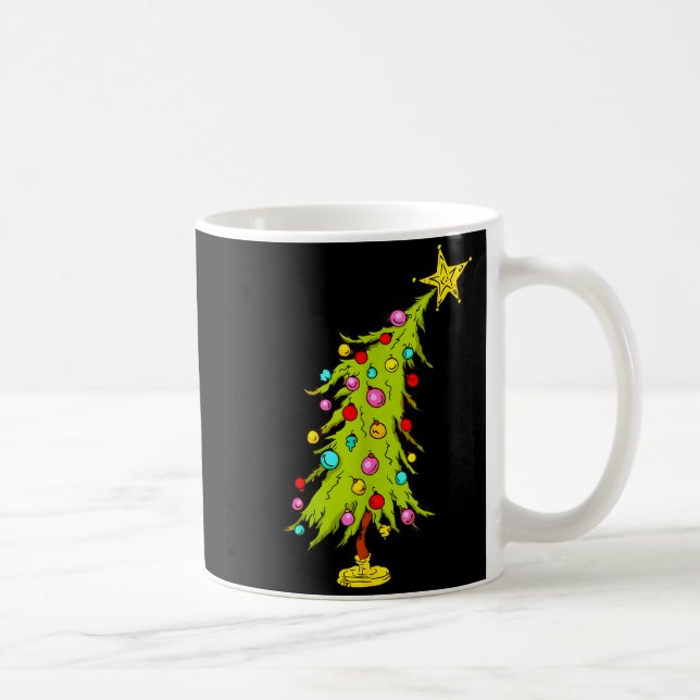 Vintage Bent Christmas Tree  Kaffeetasse (Rechts)