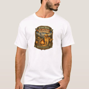 Vintage-Berg-Abenteuer-Hundefreund-Design T-Shirt