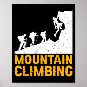 Vintage-Bergsteigen-Wander-Rucksacktouren Poster