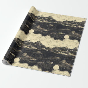 Vintage Bergwolkenlandschaft (5) Geschenkpapier