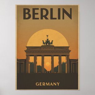 Vintage Berlin-Reise Poster
