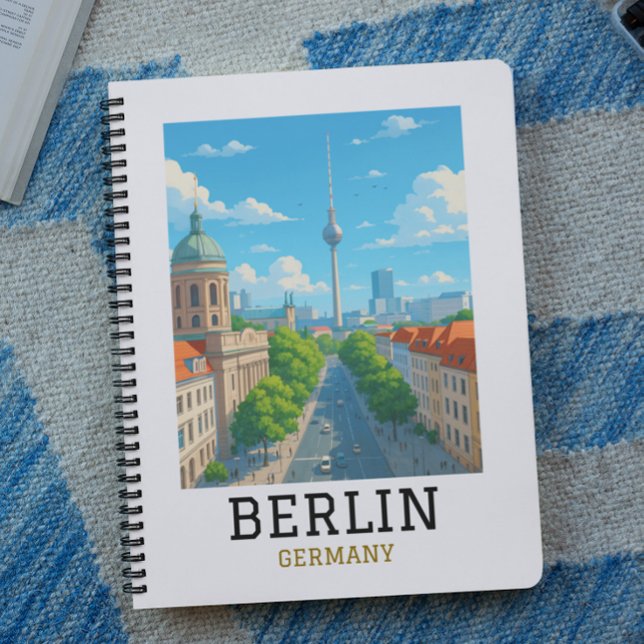 Vintage Berlin Skyline TV Tower Skyline View Notizblock (Vintage Berlin Skyline TV Tower Skyline View Notebook)