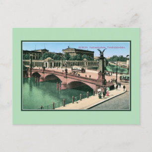 Vintage Berliner Alte Nationalgalerie, Brücke Postkarte