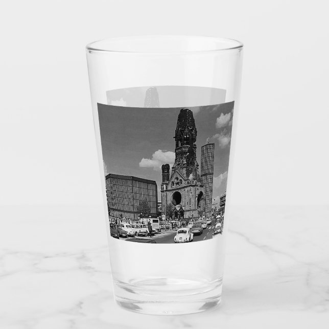 Vintage Berliner Kaiser-Wilhelm-Gedächtniskirche Glas (Vorderseite)