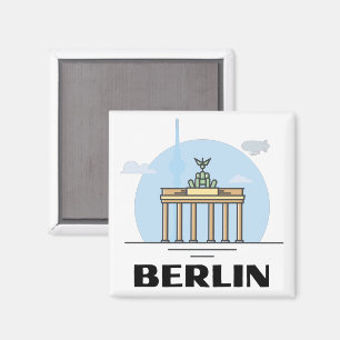 Vintage Berliner Skyline Magnet