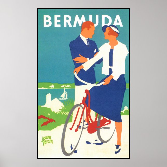 Vintage Bermuda-Reise Poster (Vorne)