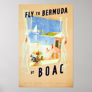 Vintage Bermuda-Reise Poster
