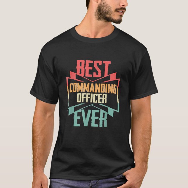 Vintage Best Commanding Officer Ever  T-Shirt (Vorderseite)