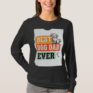 Vintage Best Dog Dad Ever Süßes Hund-Shirt Design_ T-Shirt