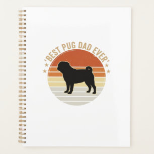 Vintage Best Pug Dad Ever Hundeliebhaber Shirt Des Planer