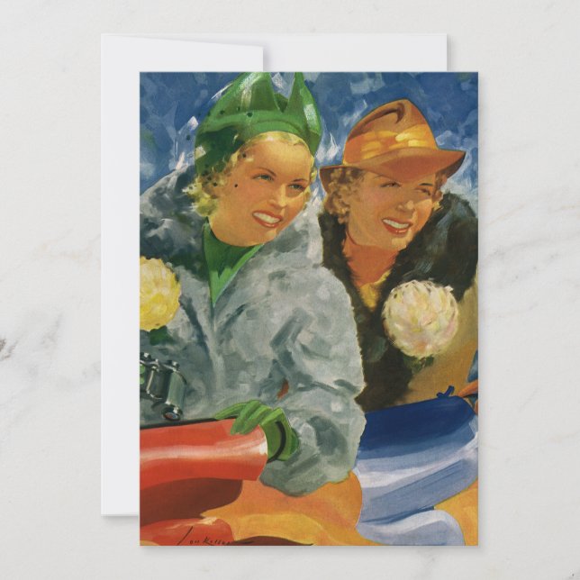 Vintage beste Freunde! Elegante und stilvolle Frau (Vorderseite)