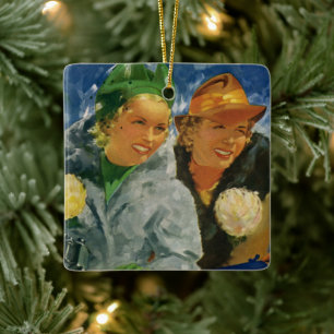 Vintage-Beste-Freundinnen! Elegante und stilvolle  Keramikornament